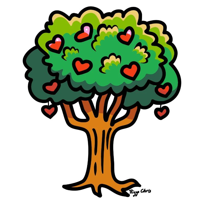 arbre coeurs couleurs