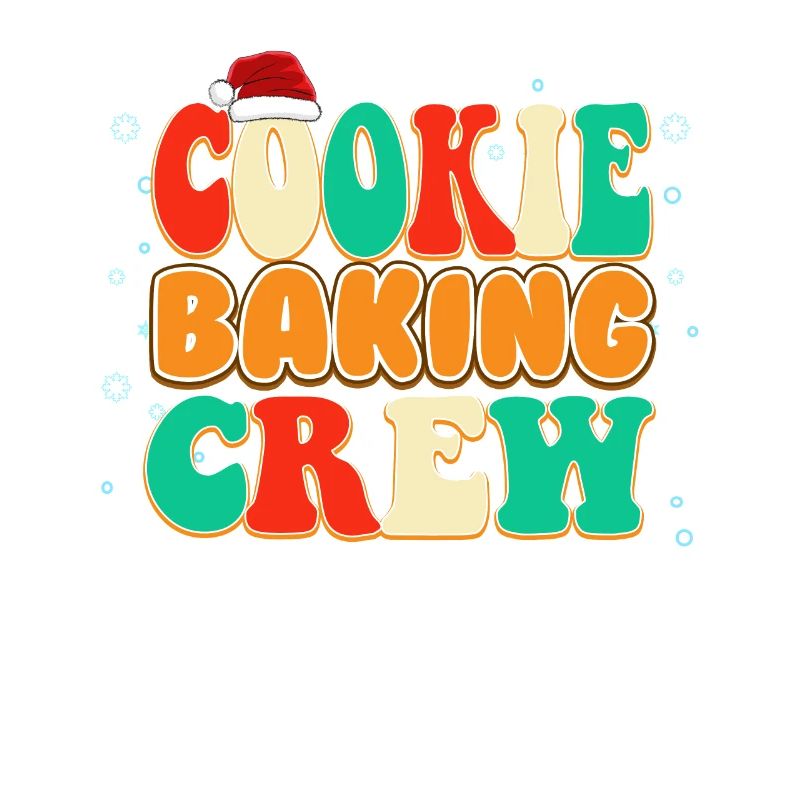Équipe de cuisson de biscuits de Noël de couleur vintage