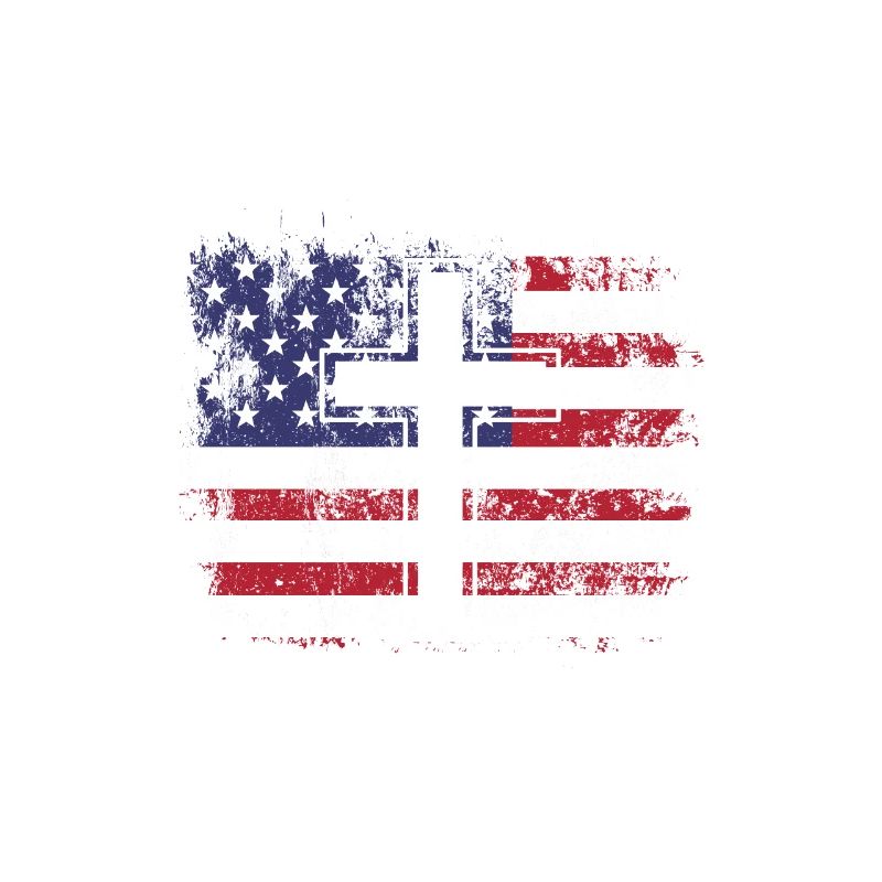 Je m’agenouille devant la croix et me tiens devant le drapeau des États-Unis.