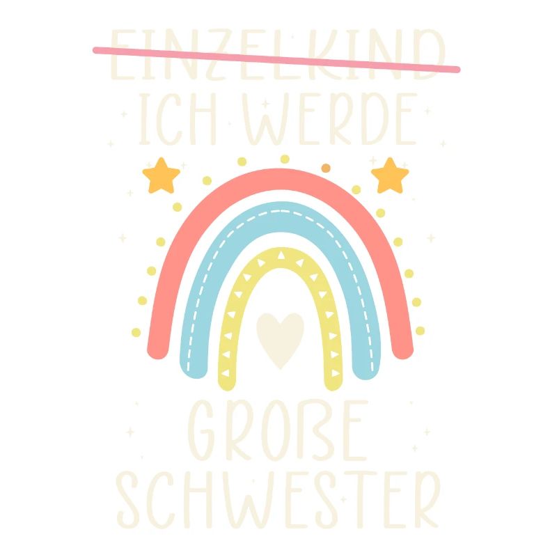 Ich werde Große Schwester Regenbogen Babyfeier