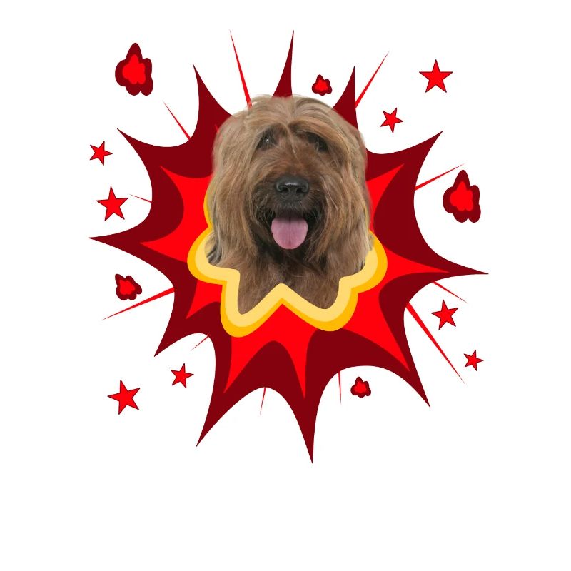 Conception de chien comique - Pow - Briard