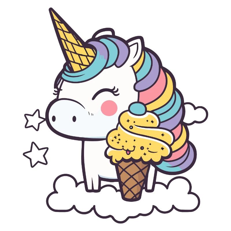 Licorne de crème glacée
