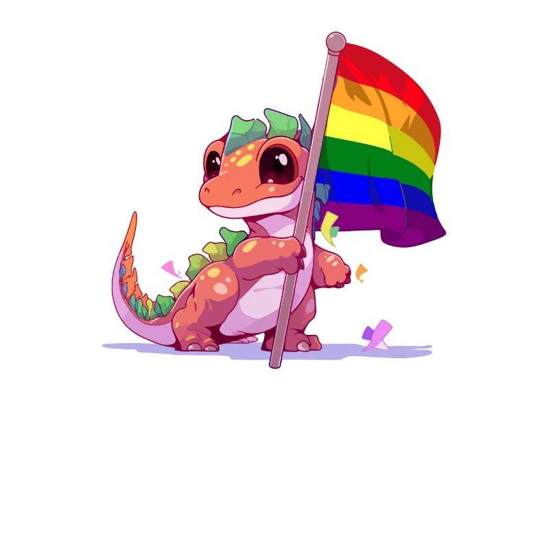 Dinosaur LGBT Pride Transgender Rainbow Flag Pun