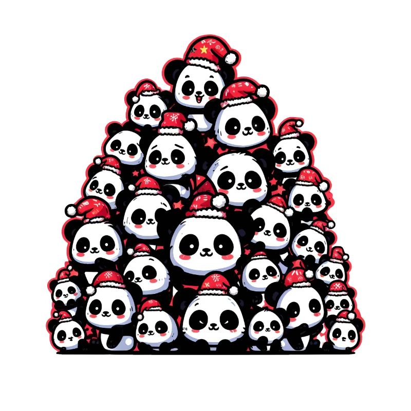 Panda Arbre de Noël mignon