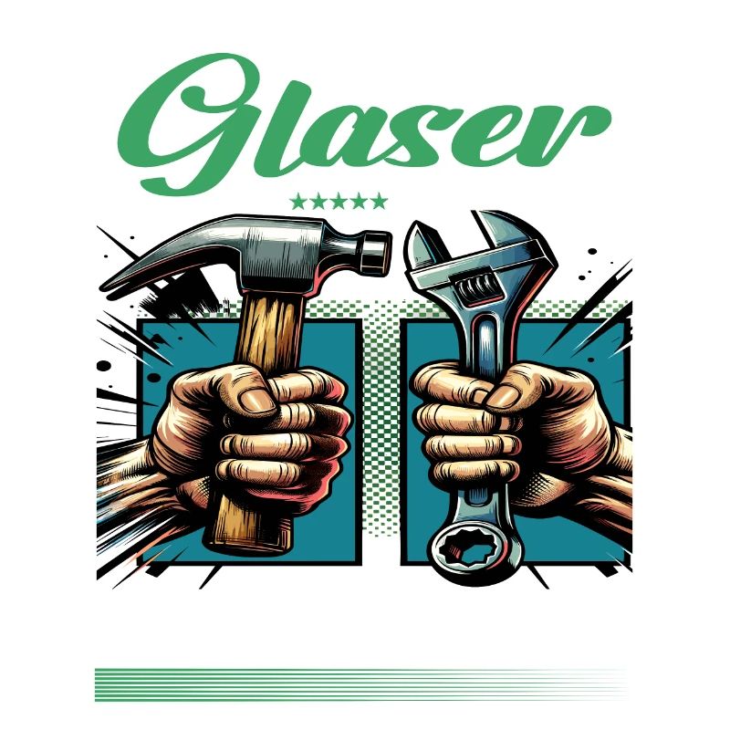 Glaser Beruf mit lustigen Spruch