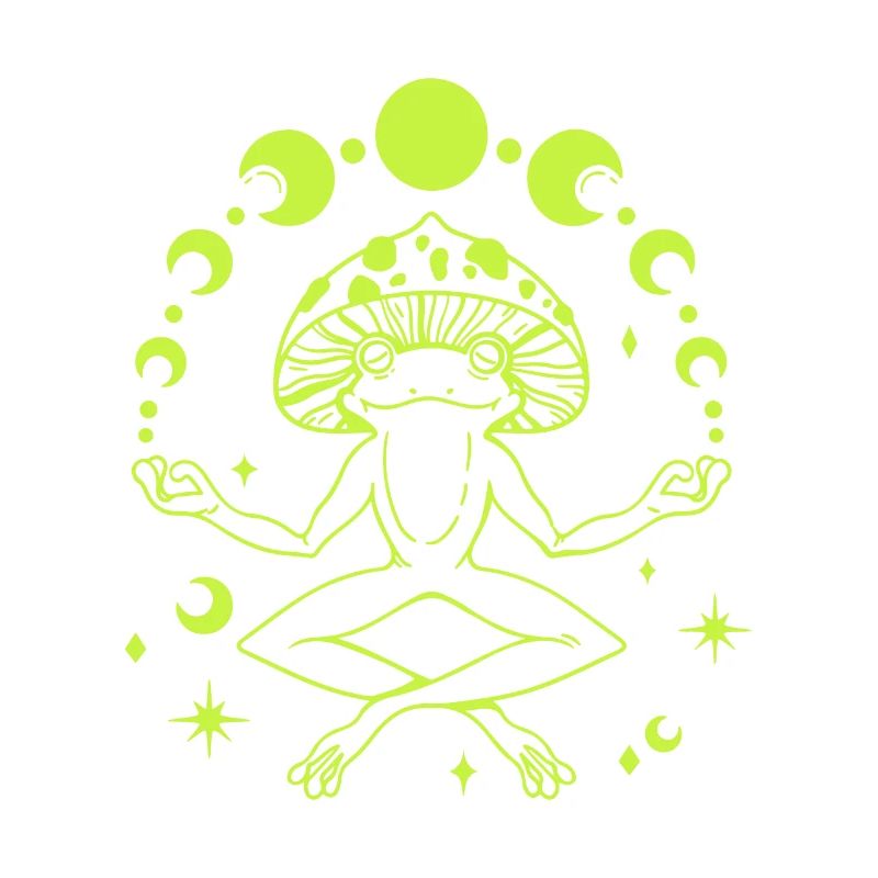Frosch in einer Yoga-Meditationspose