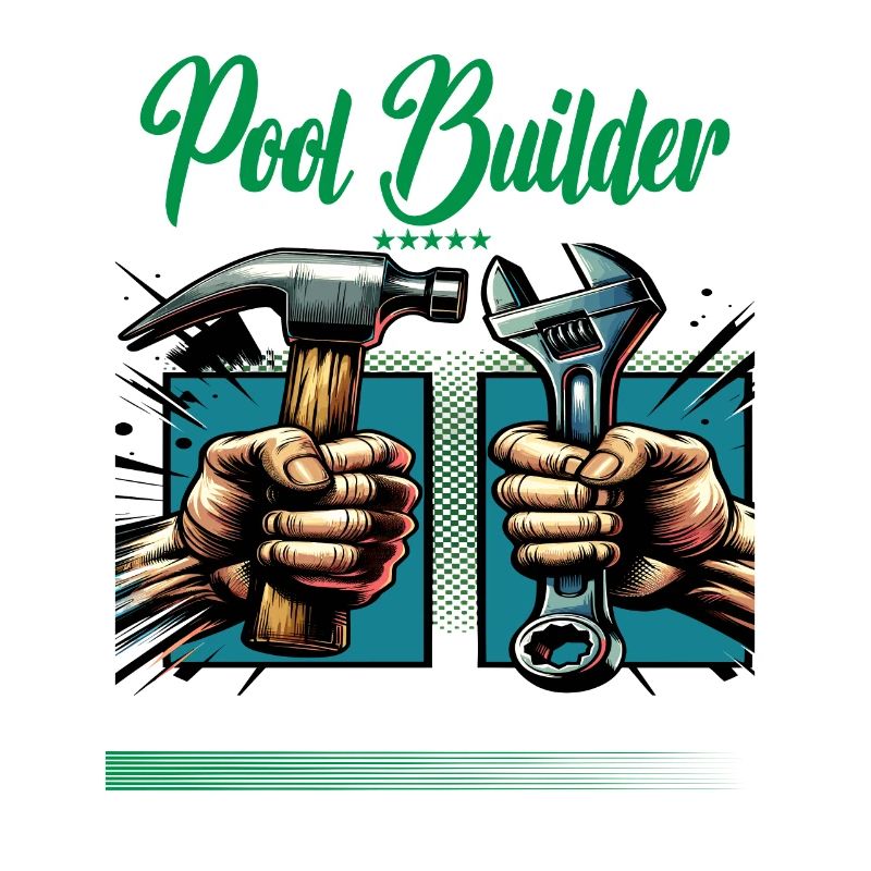 Profession de constructeur de piscine disant ouvrier