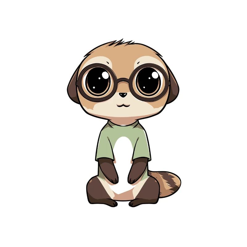 Nerdmännchen Junge Jungen Erdmännchen Nerdy Nerd