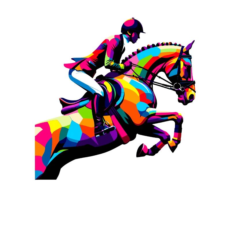 Pop Art Reitpferde Reiterpferd Pferd