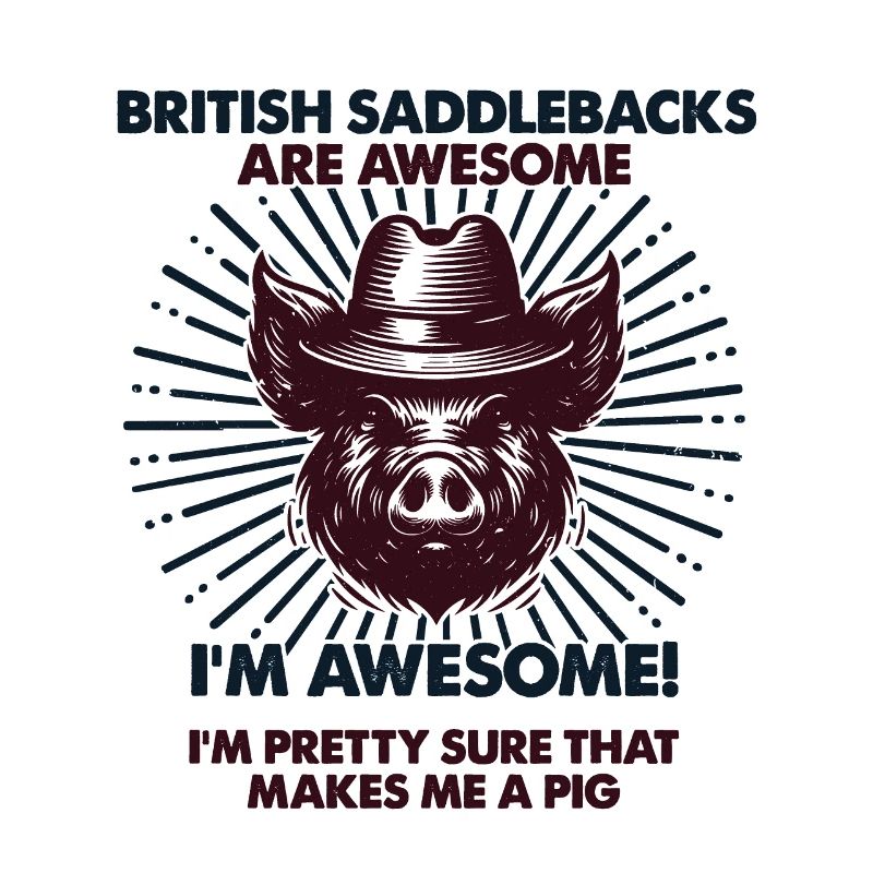 Cochon papa maman - fermier britannique Saddleback