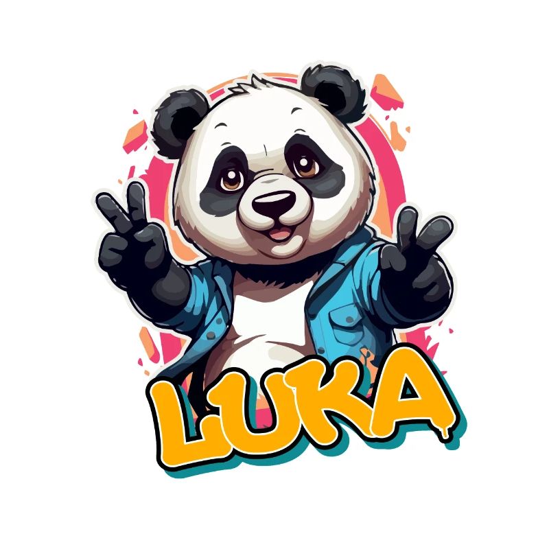 LUKA - Handsome boy name with cool panda