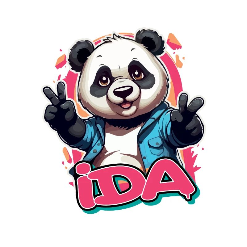 IDA - Schöner Mädchen Name mit coolem Panda