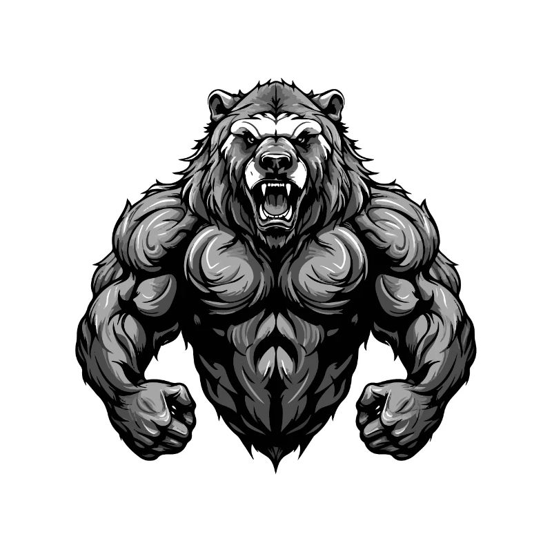 Bear Grizzly Muscles
