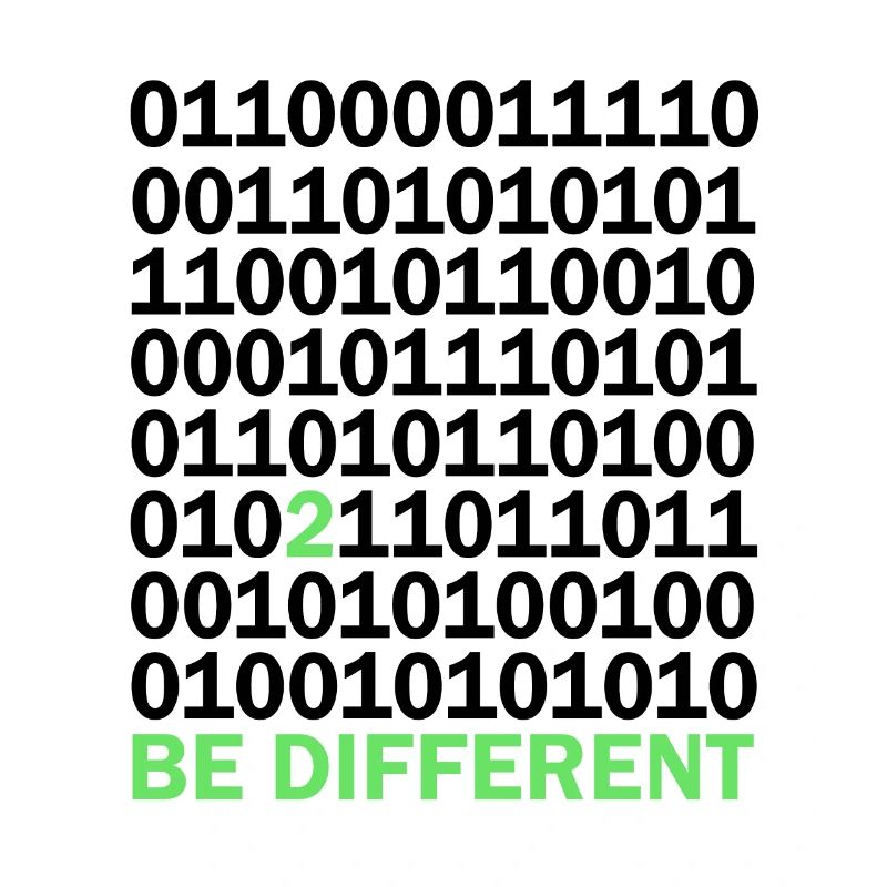 Cadeau Be Different Binary Code Nerd