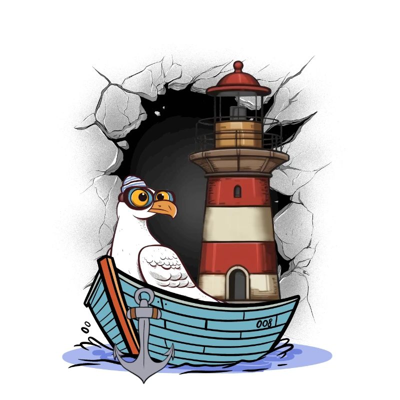 Möwe maritim Möwen Seevögel Leuchtturm