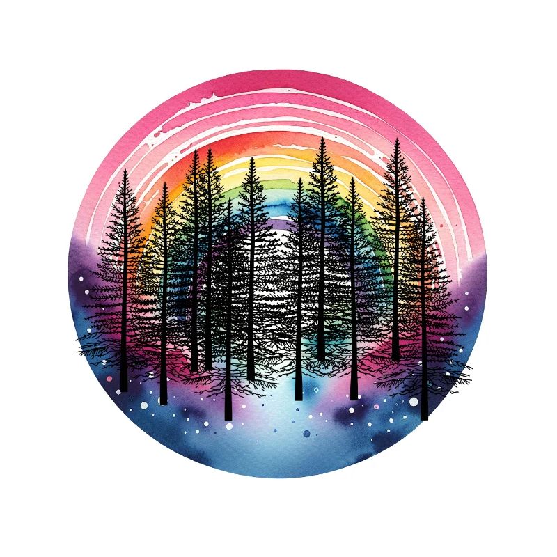 Rainbow Forest Nature Nature Lover Spruce Tree