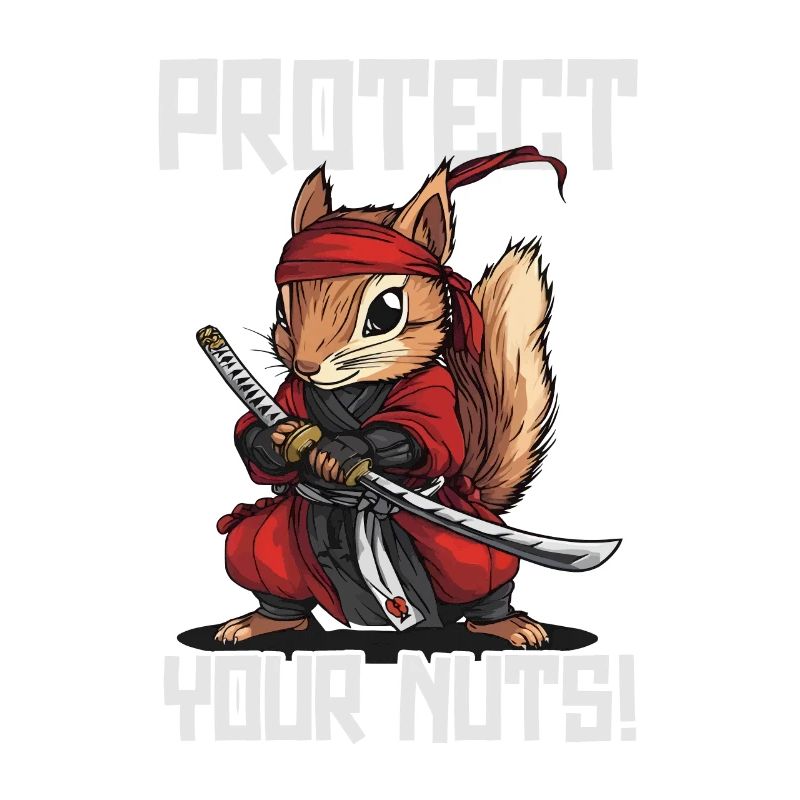 Protect Your Nuts Ninja Squirrel