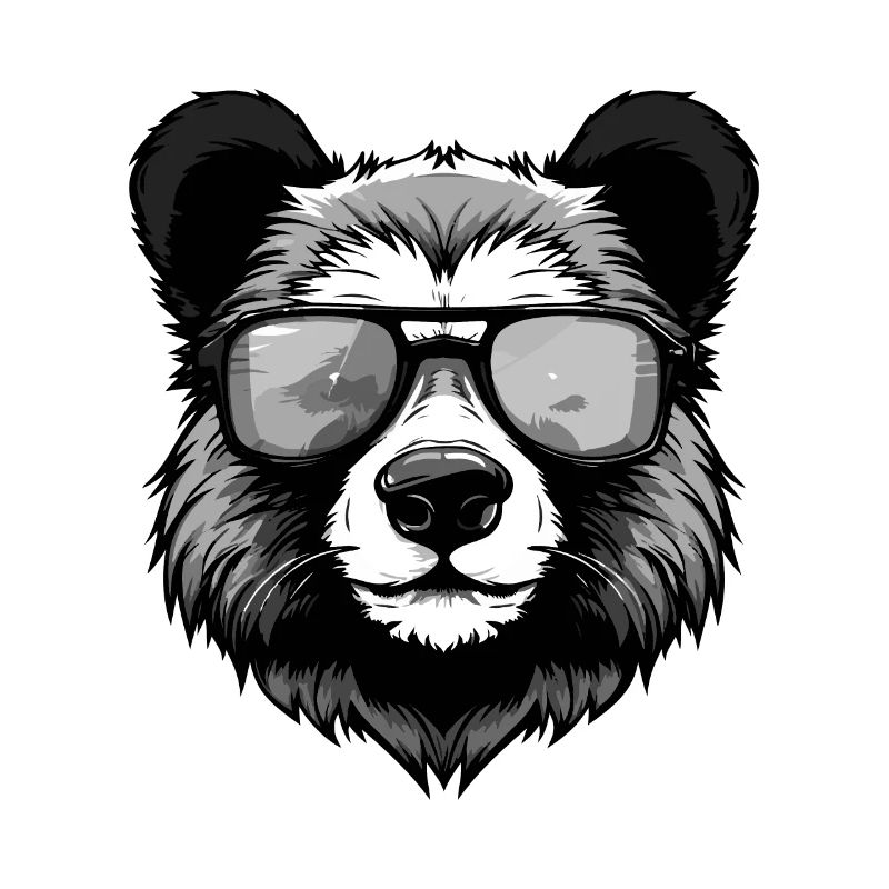 Panda Hipster Cool Party