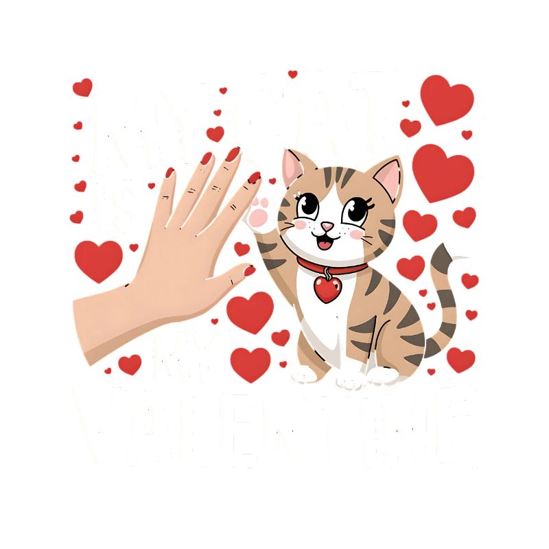 Célibataire & Chat Saint-Valentin Mon chat est mon valentin