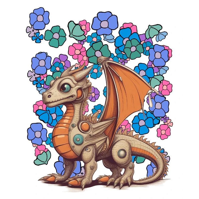 Drache Drachen Kind Kinder Sommer Blumen