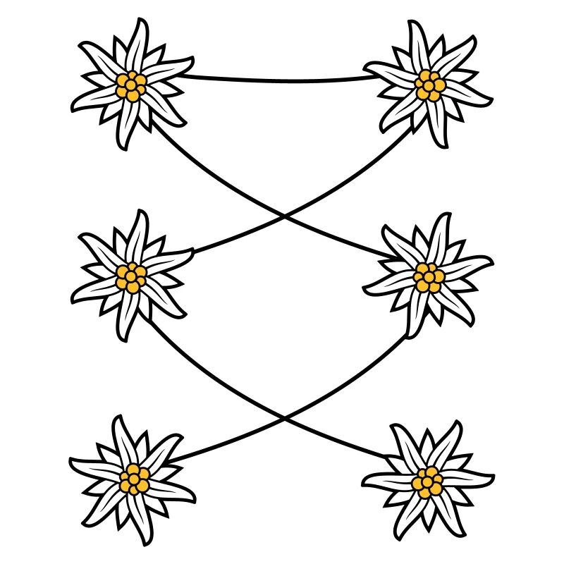 Dirndl apron Edelweiss