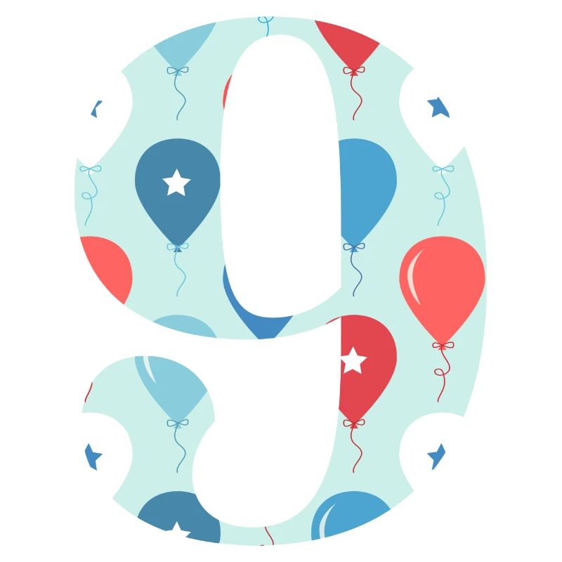 9th anniversary balloon