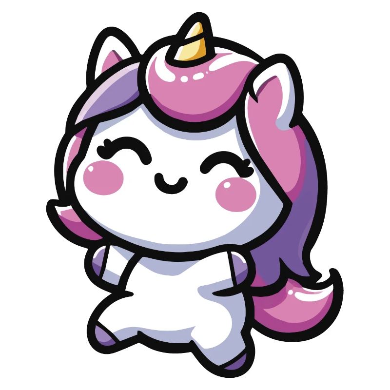 adorable conception de licorne kawaii