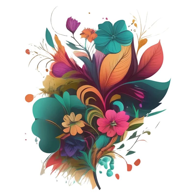 Explosion Florale Abstraite