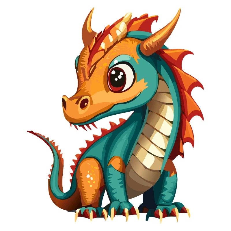 Drache Türkis