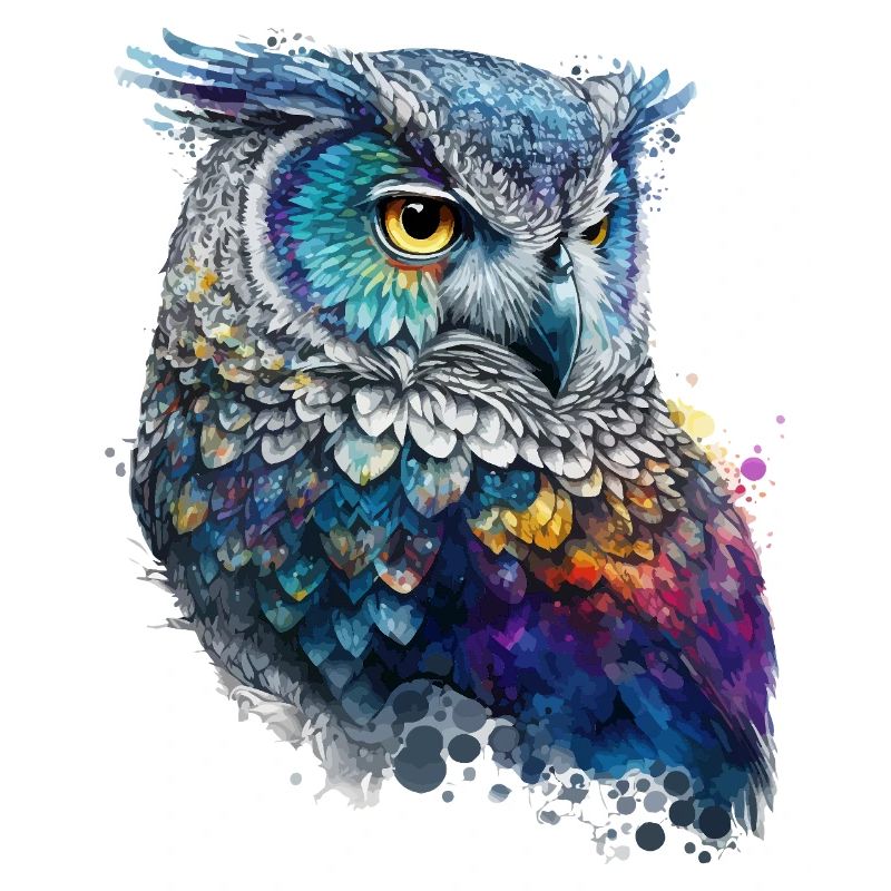 Aquarell Eule