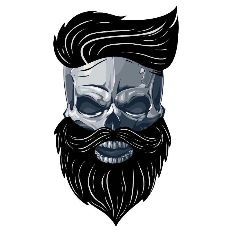 Beardy Beard Bart Man Skull Geschenkidee