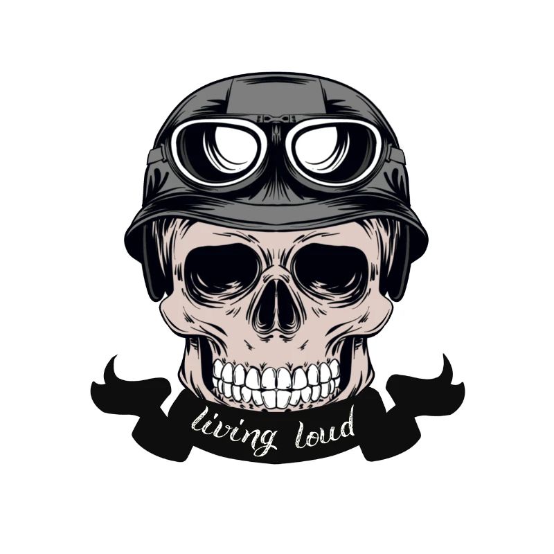 Motorcycle, Skull, Biker, Gift