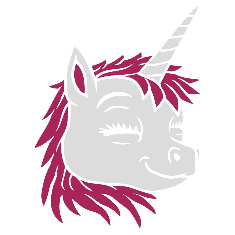 Visage comique licorne heureuse