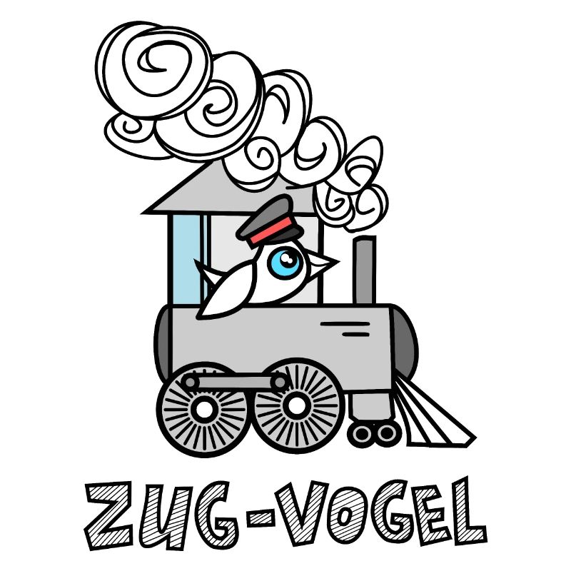 Zug Vogel in der Bahn ist kein Lok Vogel Kinder