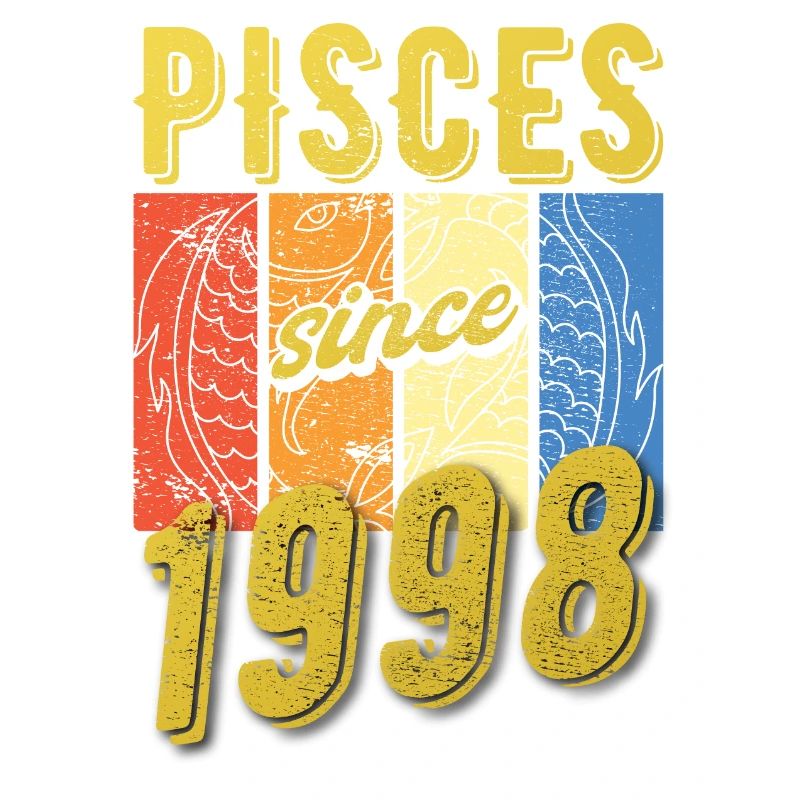 Fische 1998 Geburtstag Sternzeichen Geschenk