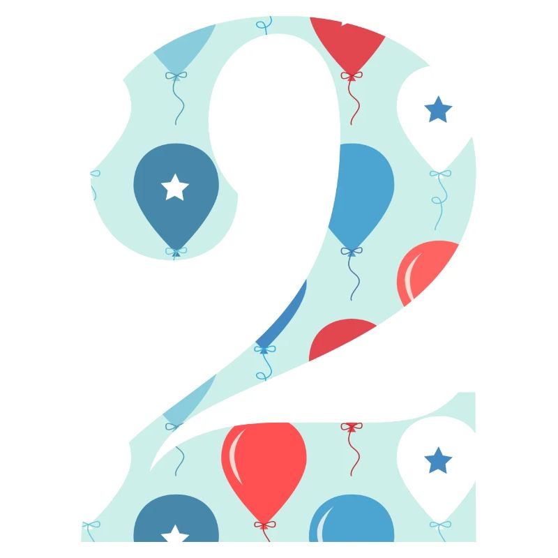 2e anniversaire ballon