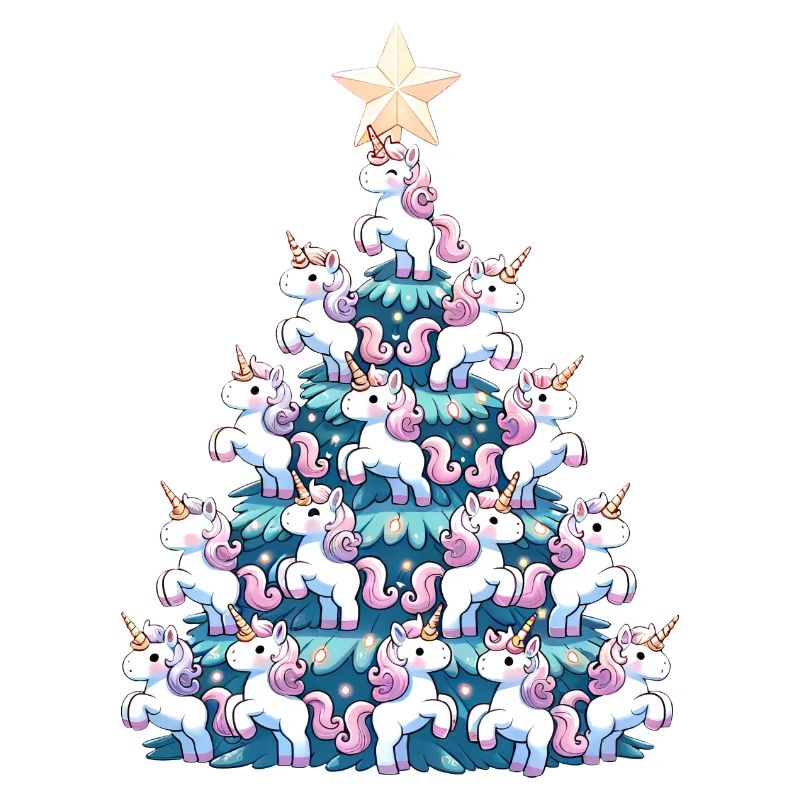 Conception d’arbre de Noël Licorne