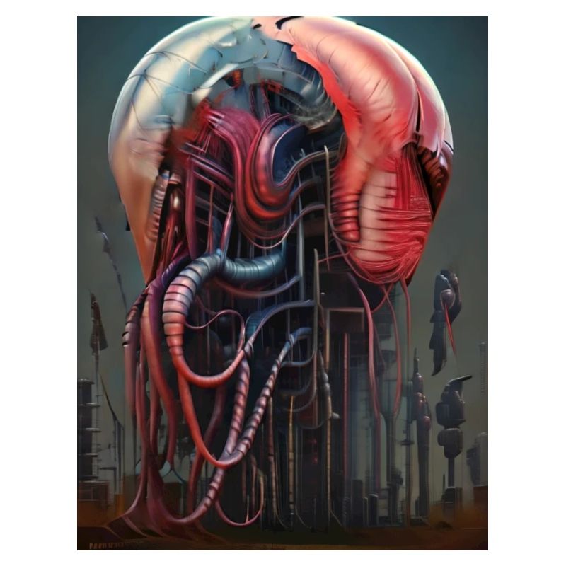 Nave volante futuristica aliena vivente