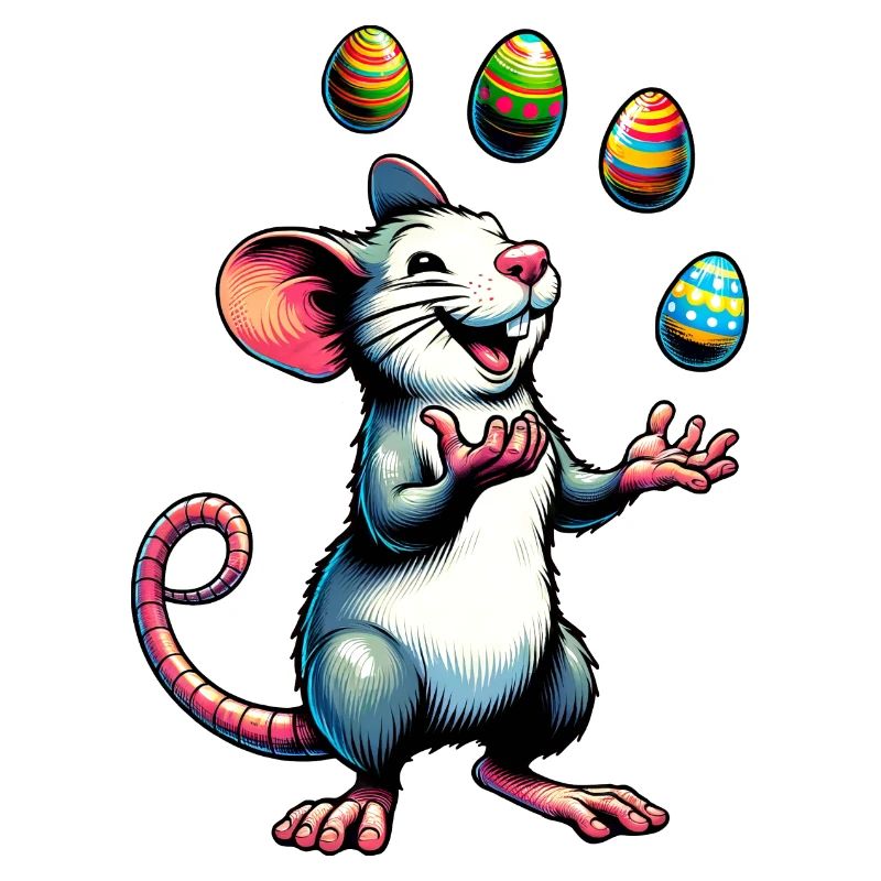 Easter Mouse & Rat with Easter Eggs
