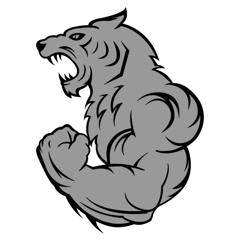 strong tiger wolf