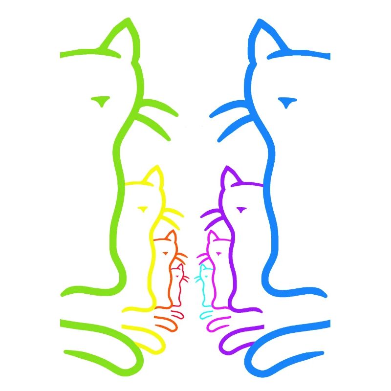 LGBT Regenbogen Katzen Katze Regenbogenfahne