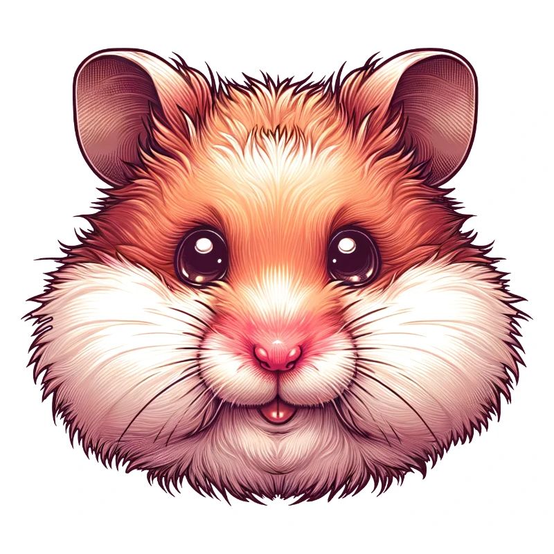 Hamster Head Portrait Ugly Hamster Cheeks