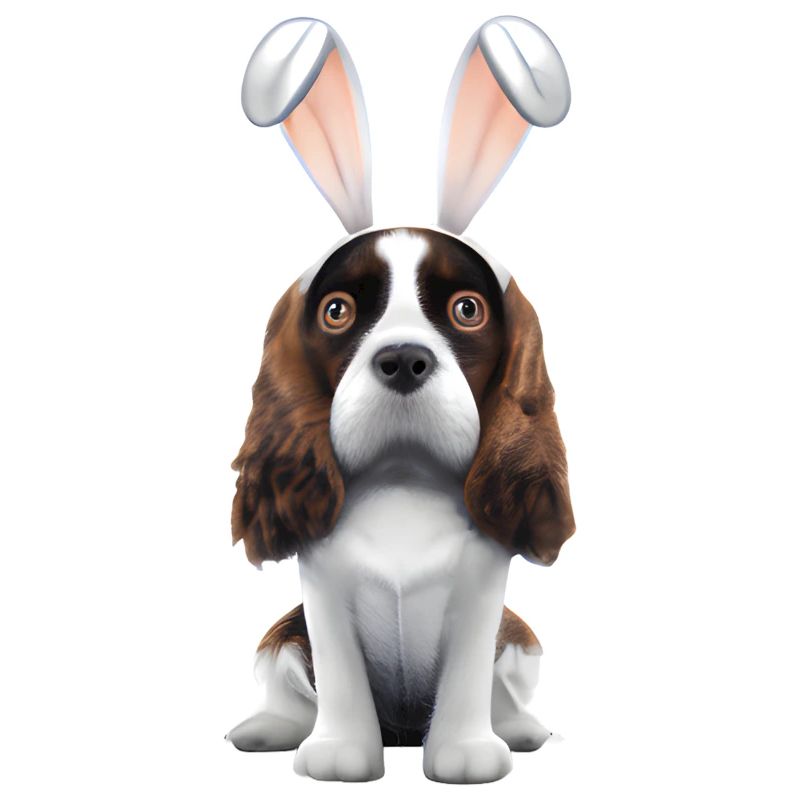 English Cocker Spaniel with Bunny Ears