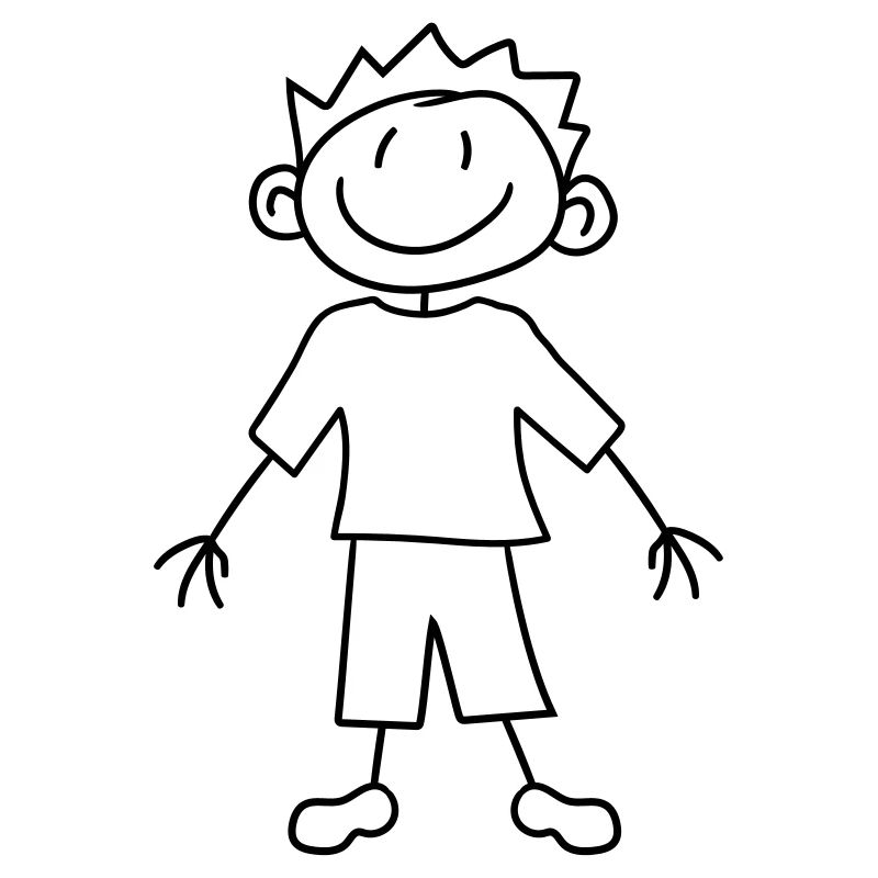 painted child scribble comic cartoon young man cool