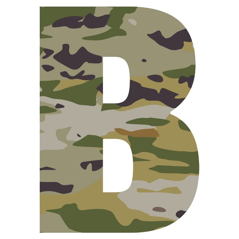Camouflage letter B