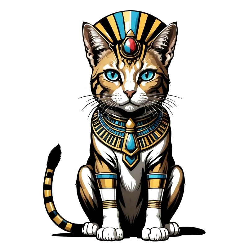 Chat Pharaon Chat Égypte Pyramide Cadeau