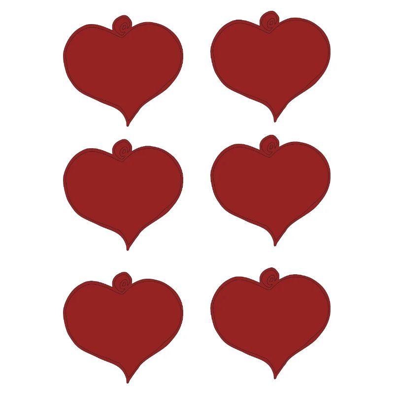 Pendentif coeur sextuple