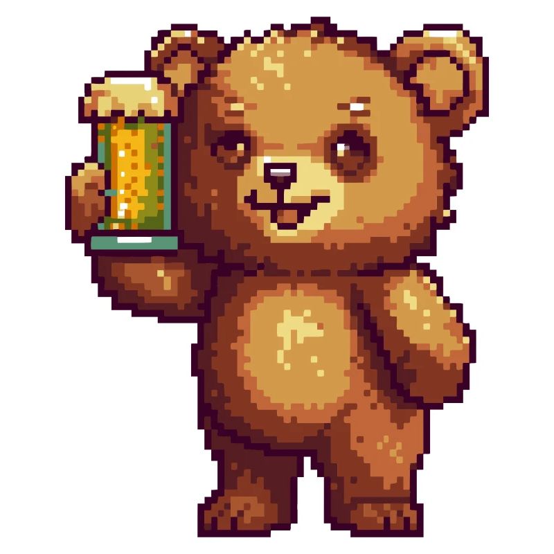 Bear Beer Pixel