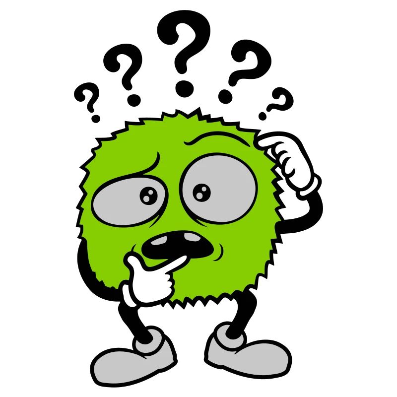 Fragezeichen skeptisches Gesicht Comic