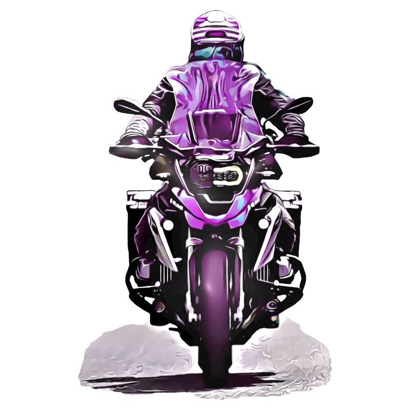 GS Motorradfahrer lila